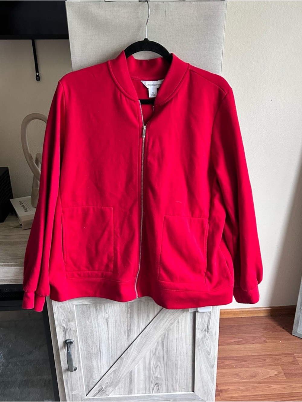 Liz Claiborne Red Bomber Jacket
